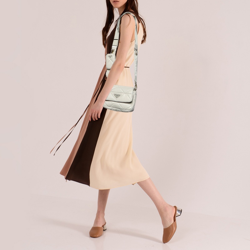 

Prada White Patchwork Leather System Crossbody Bag