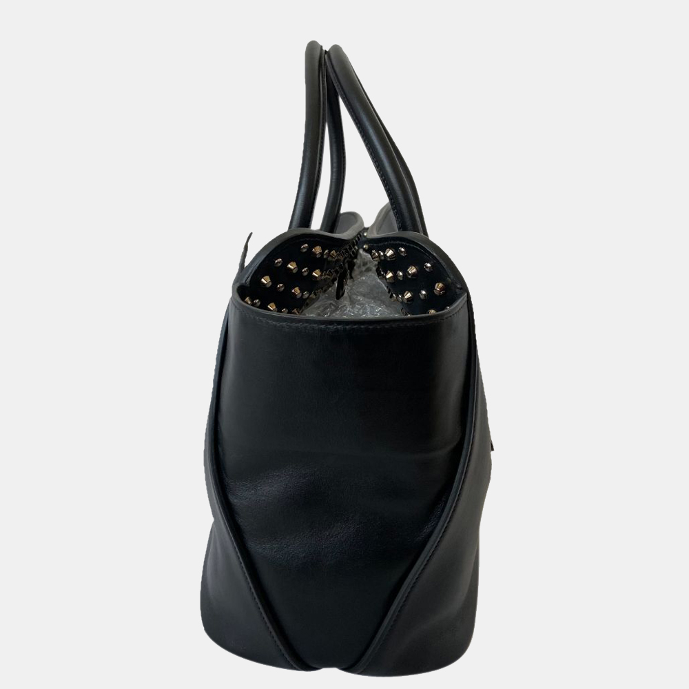 

Prada Black Leather Studded Shoulder Bag