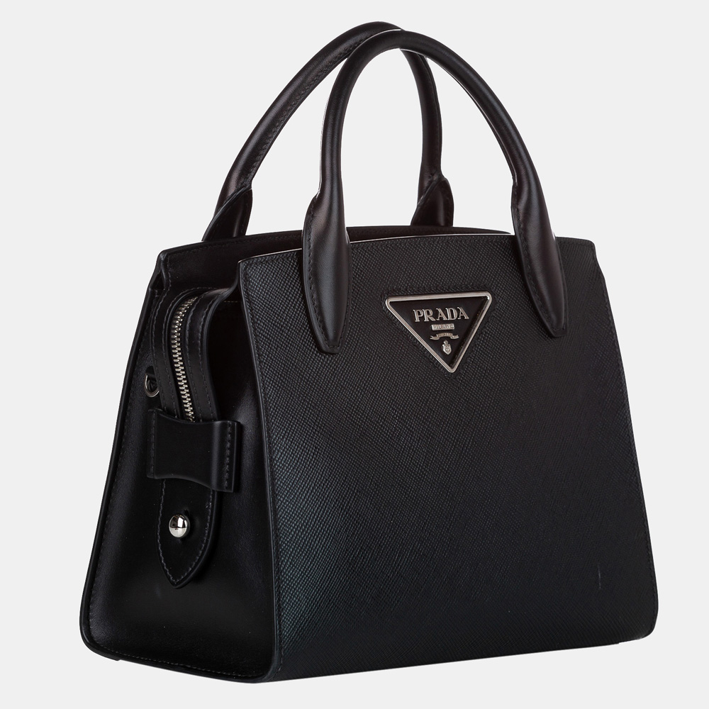 

Prada Black Leather Saffiano Satchel