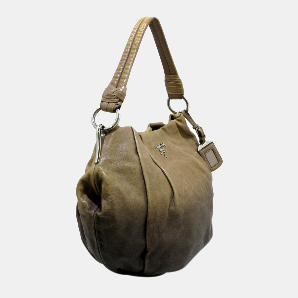 

Prada Brown Leather Hobo Bag
