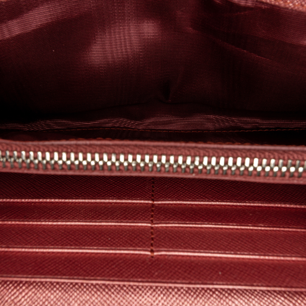 

Prada Pink Saffiano Leather Long Wallet, Multicolor