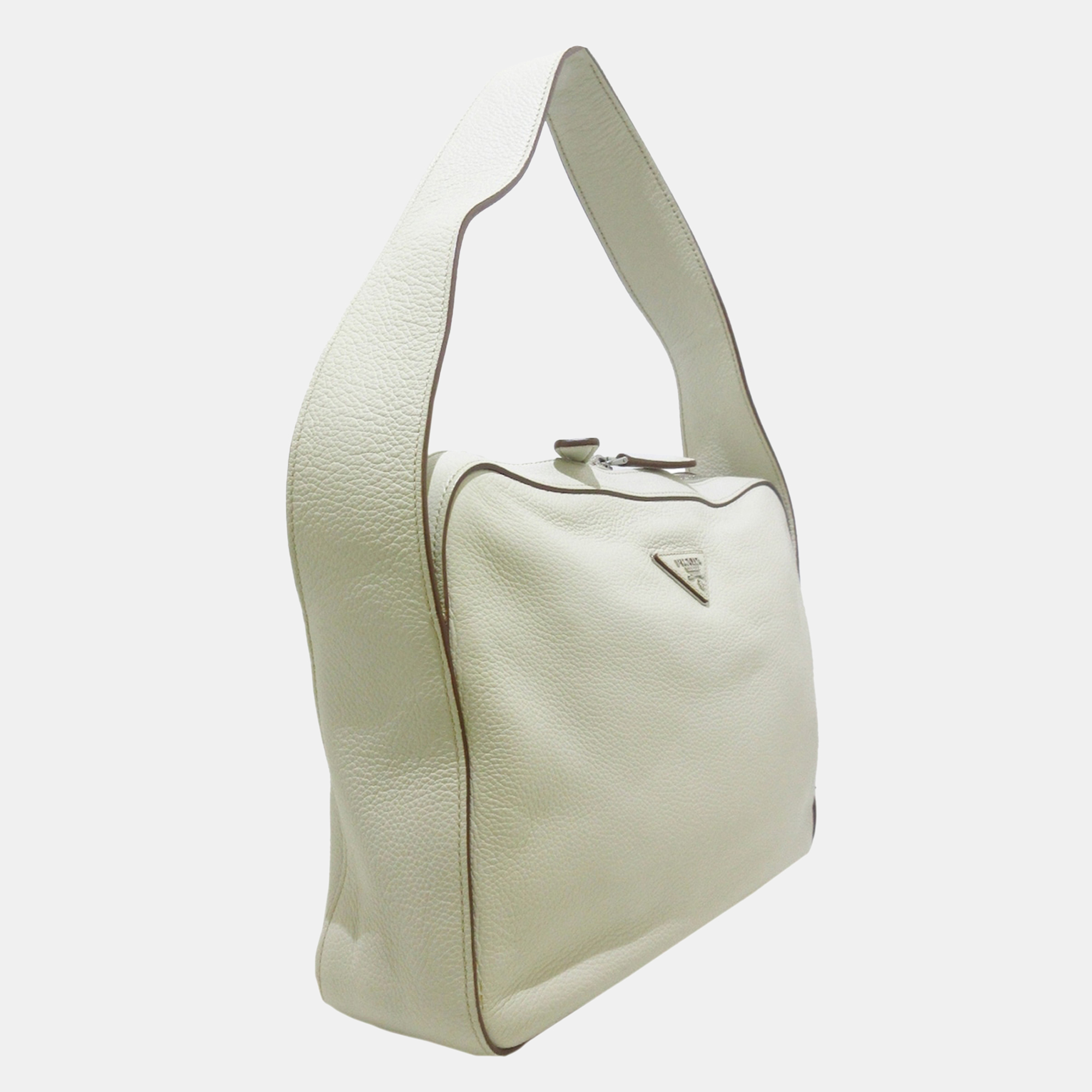 

Prada White Vitello Daino Shoulder Bag
