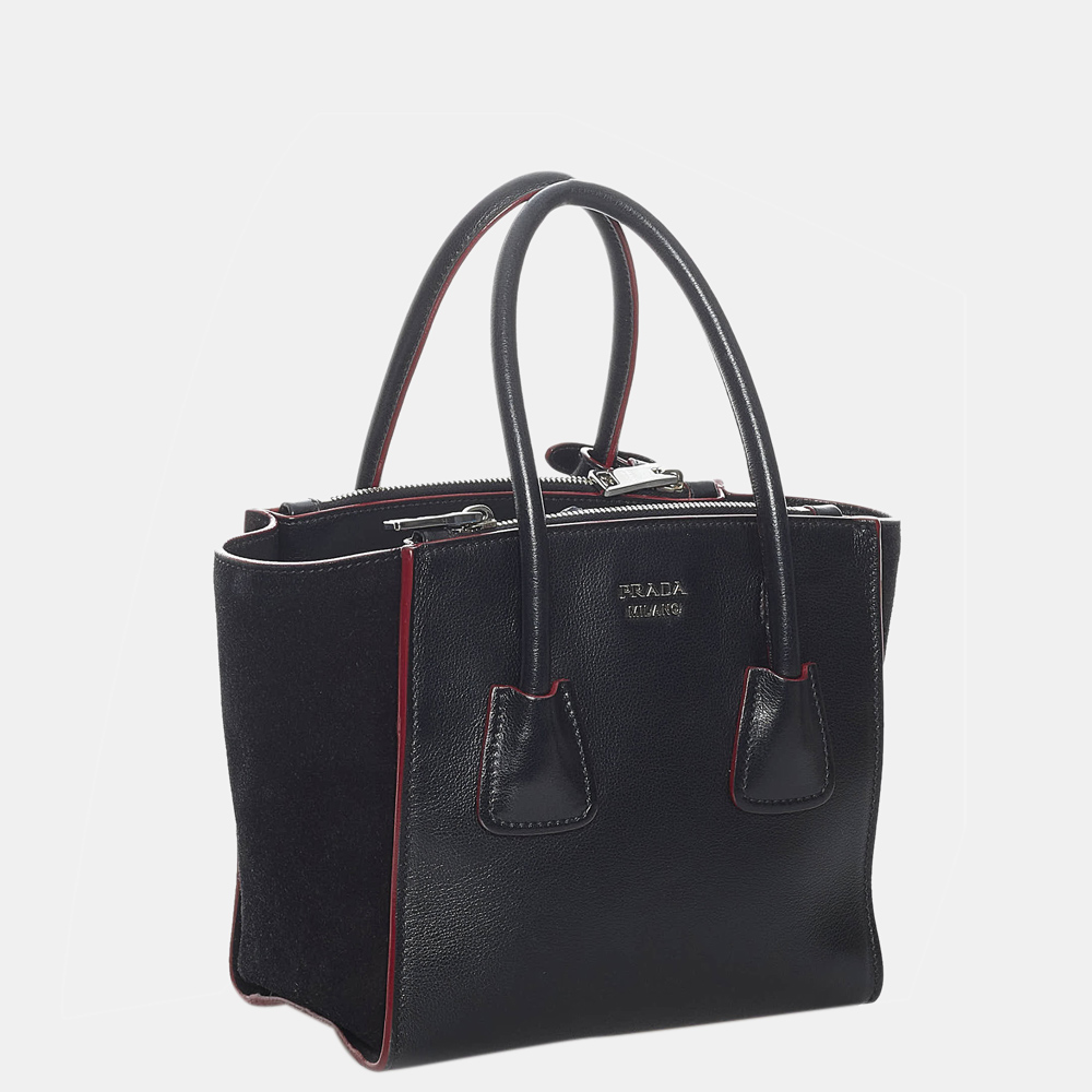 

Prada Black Twin Pocket Leather Satchel