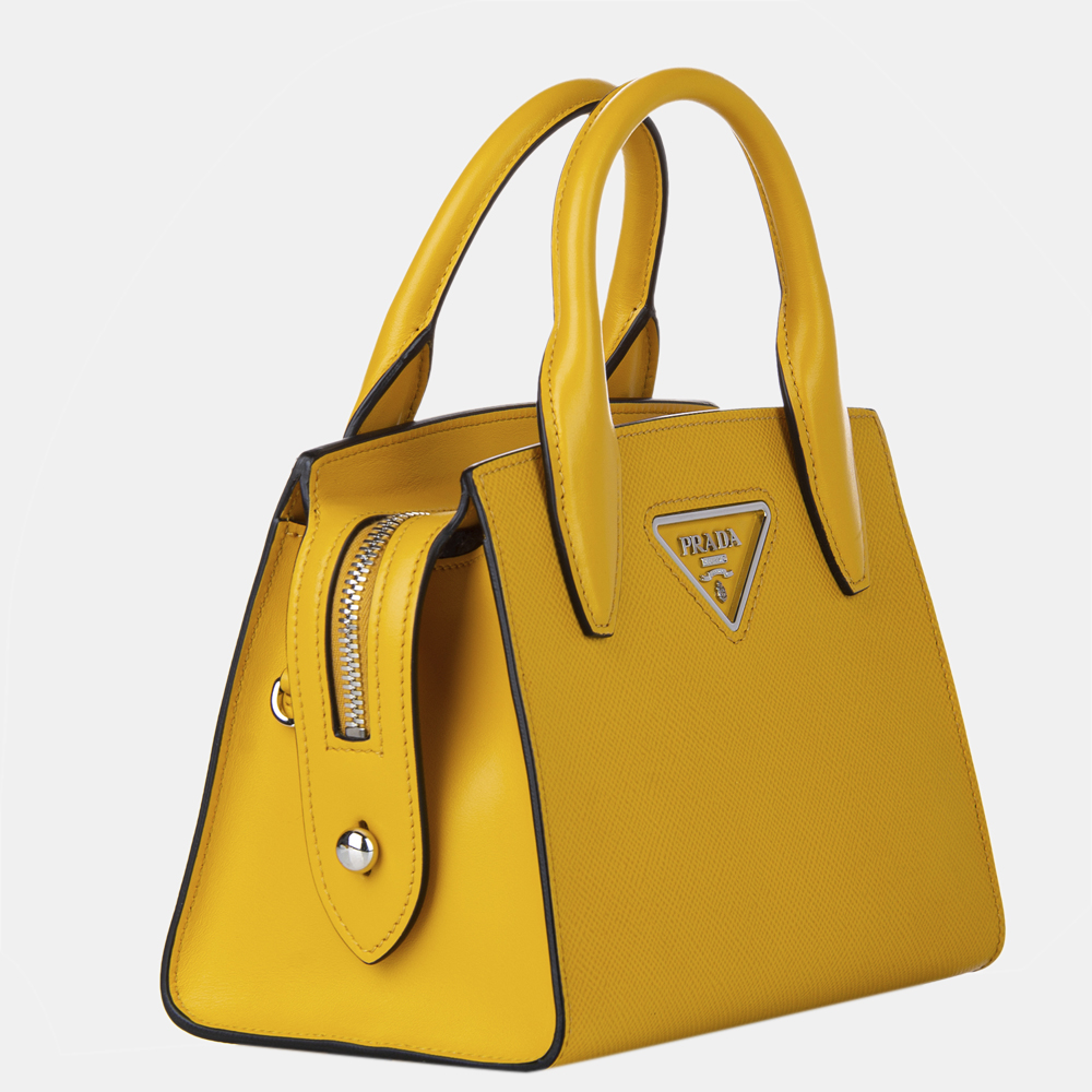 

Prada Yellow Saffiano Kristen Satchel