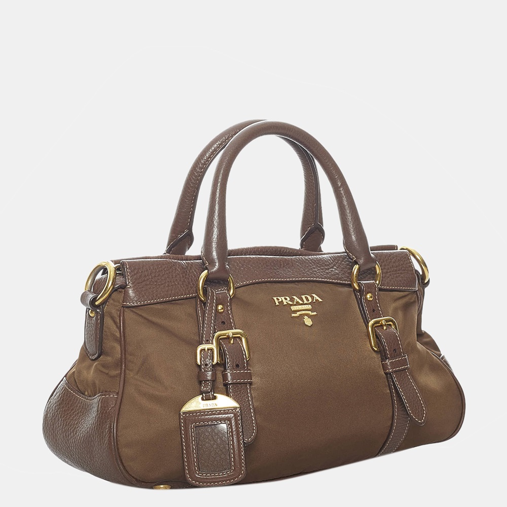 

Prada Brown Tessuto Satchel