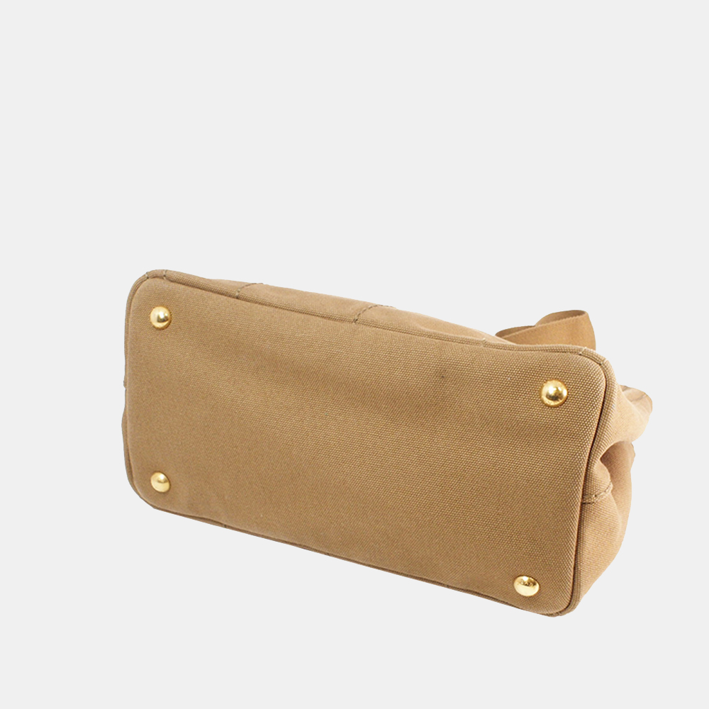 

Prada Brown Canapa Logo Canvas Satchel