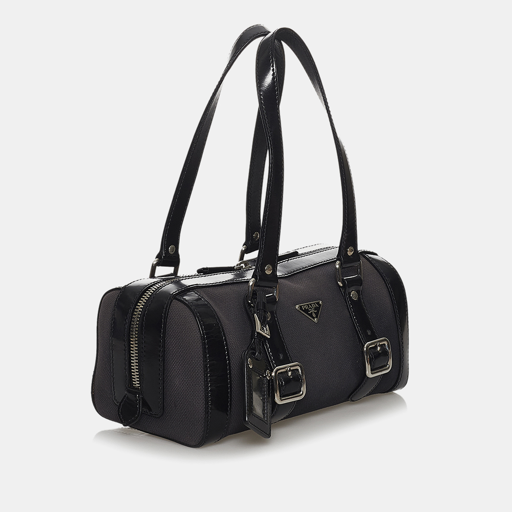 

Prada Black Canvas Shoulder Bag
