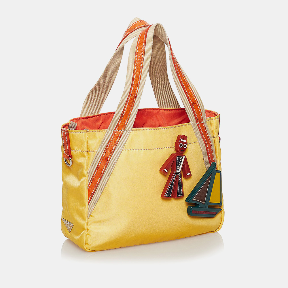 

Prada Yellow Nylon Sailboat Handbag