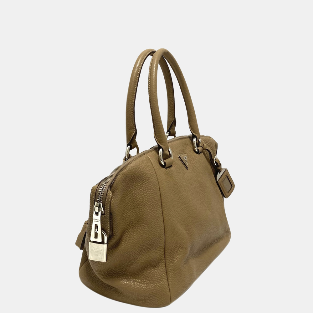 

Prada Brown Vitello Daino Tote Bag