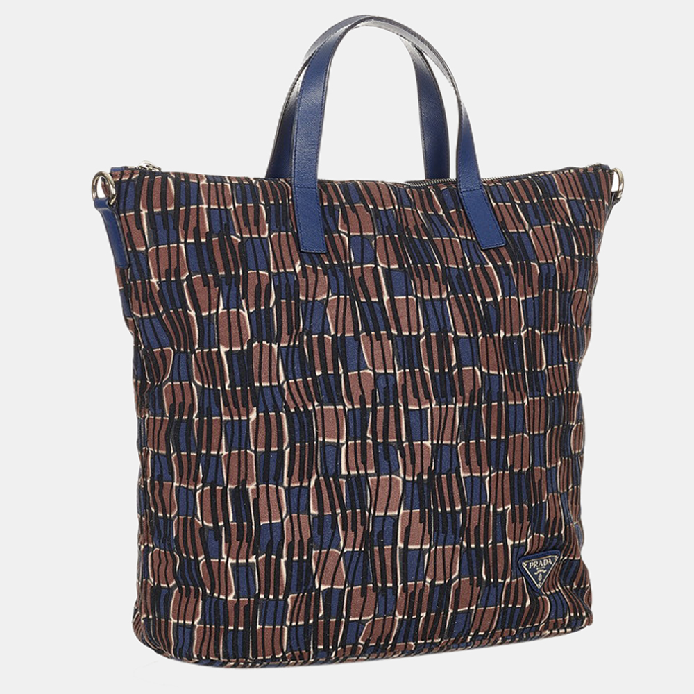 

Prada Multicolor Printed Tessuto Tote Bag