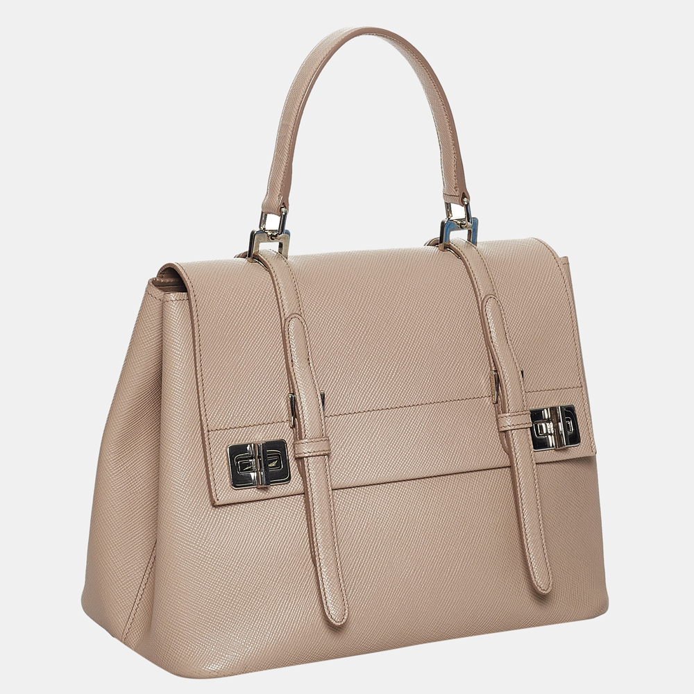 

Prada Brown/Beige Saffiano Satchel