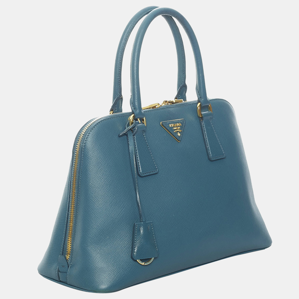 

Prada Green/Mint Saffiano Lux Promenade Satchel