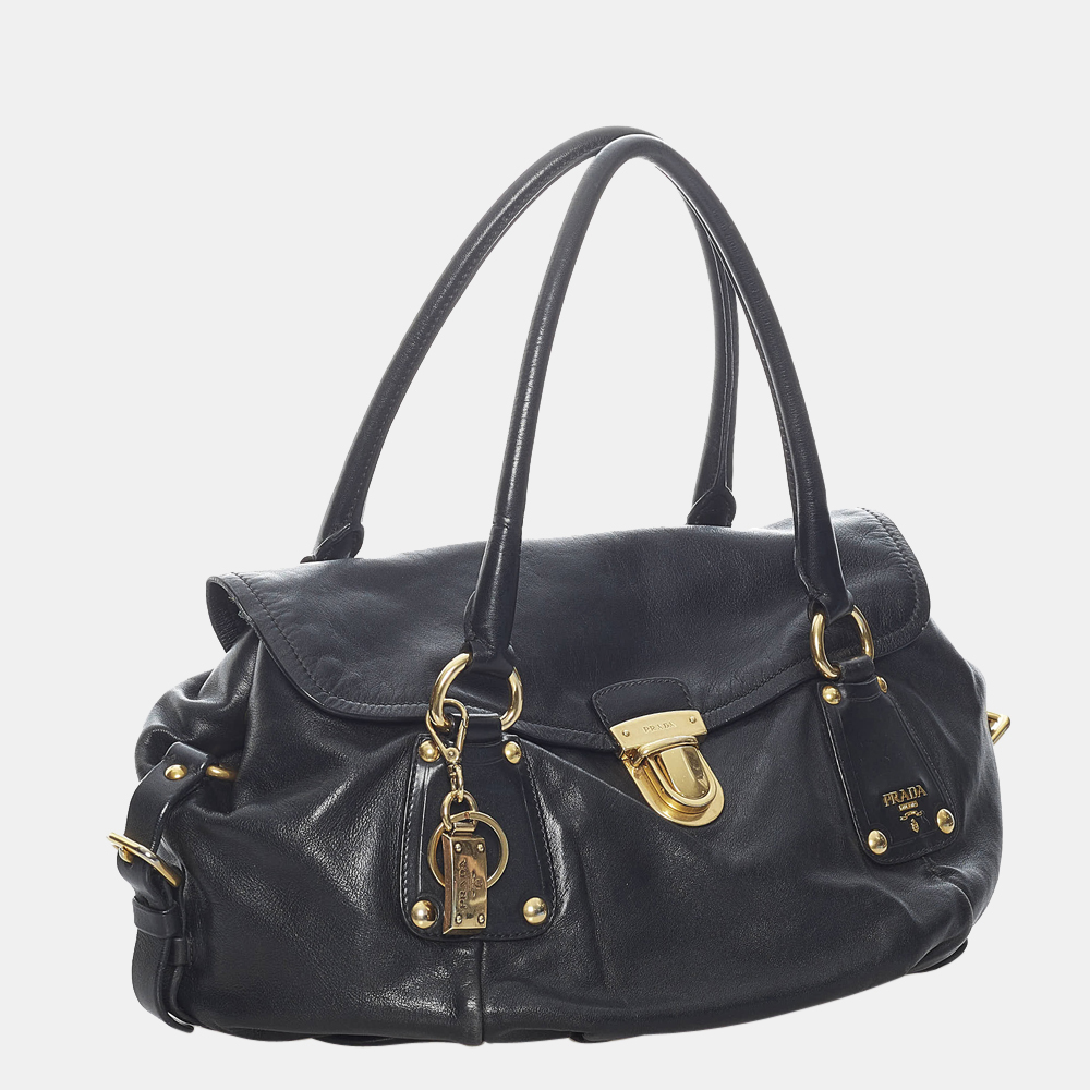 

Prada Black Leather Satchel