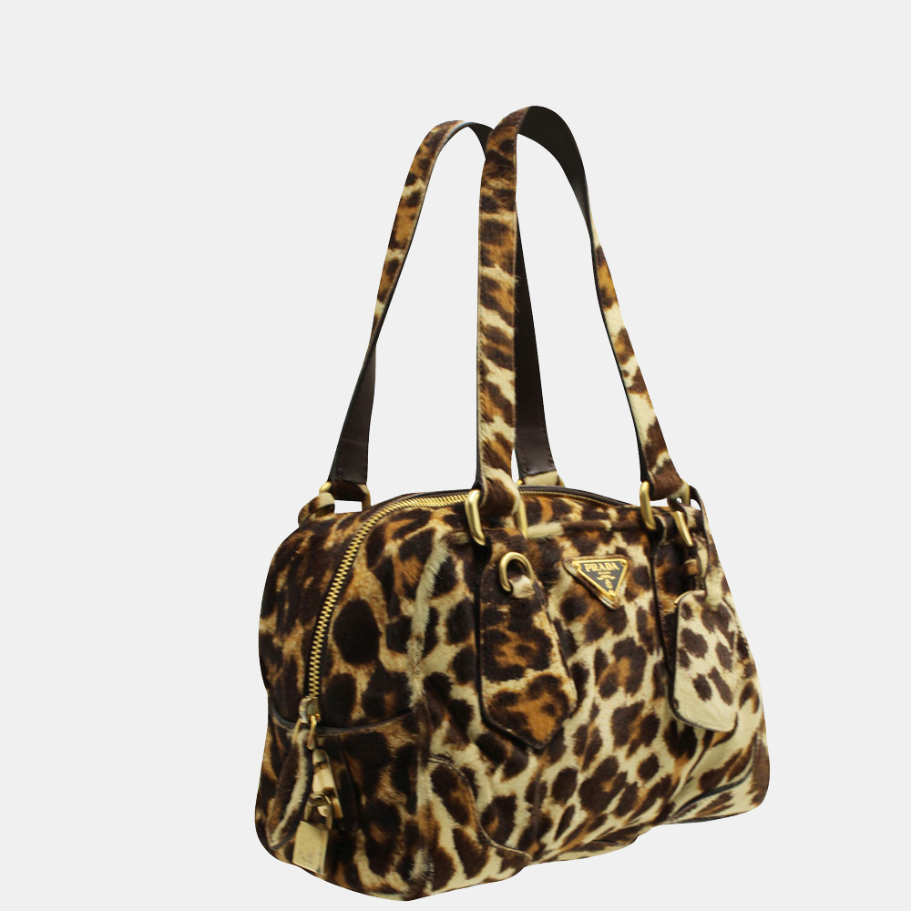 

Prada Calf Hair Leopard Print Shoulder Bag, Multicolor