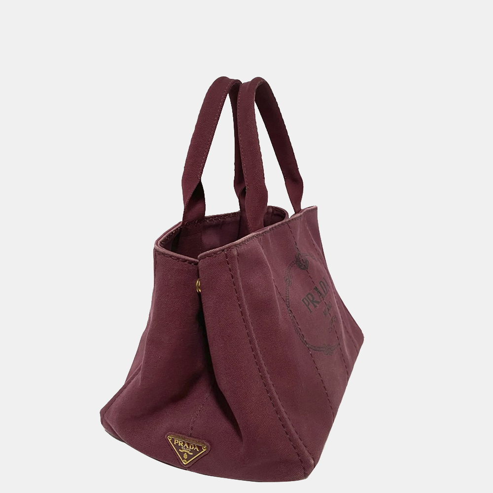 

Prada Red Canapa Logo Handbag