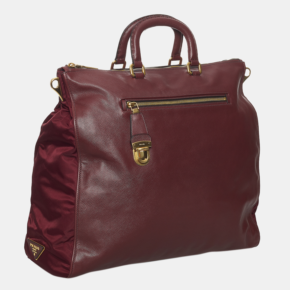 

Prada Red Vitello Daino Satchel