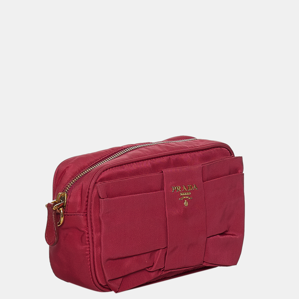 

Prada Red Fiocco Bow Tessuto Crossbody Bag