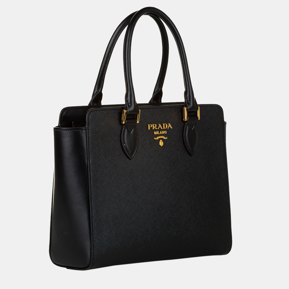 

Prada Black Saffiano Satchel