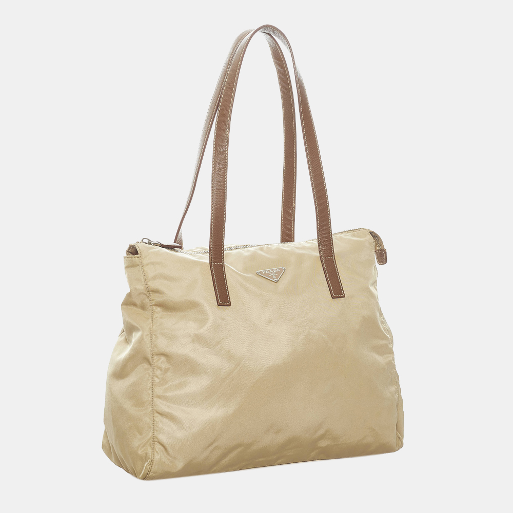 

Prada Brown /Beige Tessuto Tote Bag