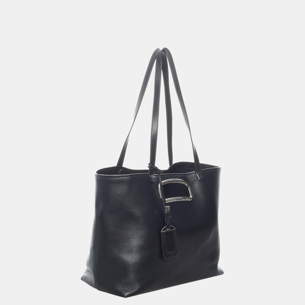 

Prada Black Leather Tote Bag