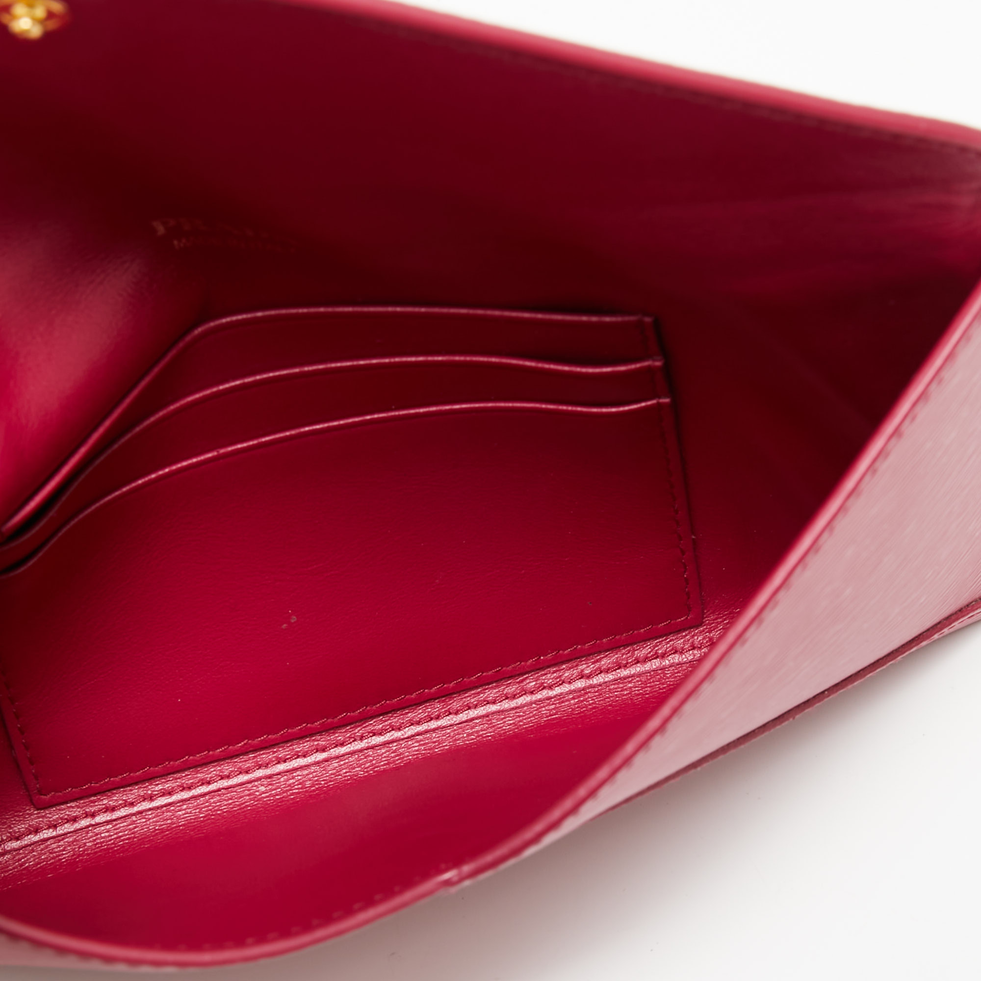 

Prada Pink Saffiano Leather Envelope Wallet