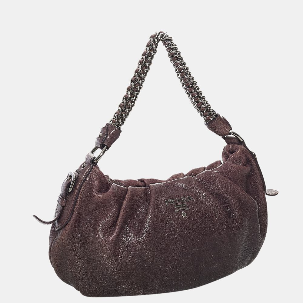 

Prada Purple Cervo Lux Shoulder Bag
