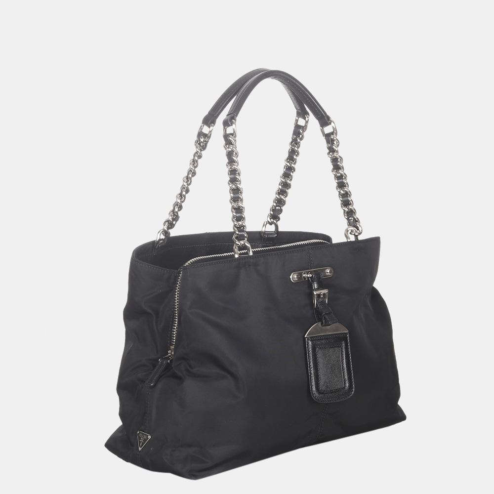 

Prada Black Tessuto Chain Shoulder Bag