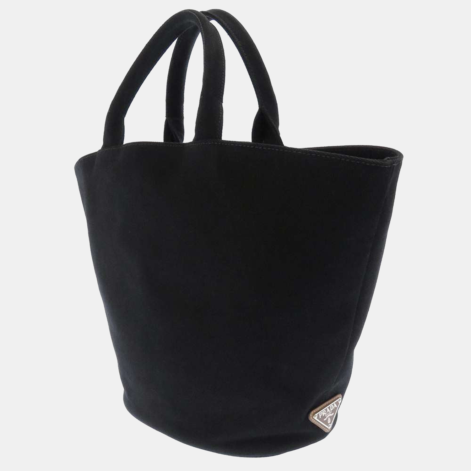

Prada Black Canvas Fabric Canapa Logo Tote Bag