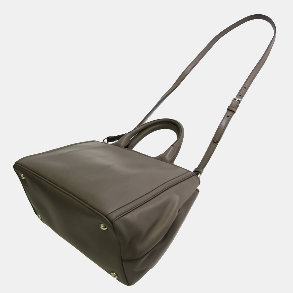 

Prada Grey Leather Canapa Shoulder Bag