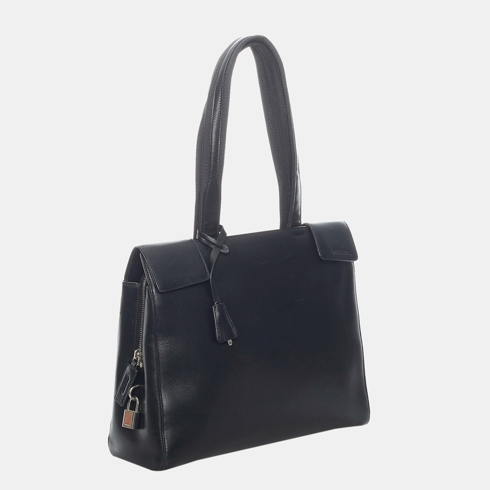 

Prada Black Leather Shoulder Bag