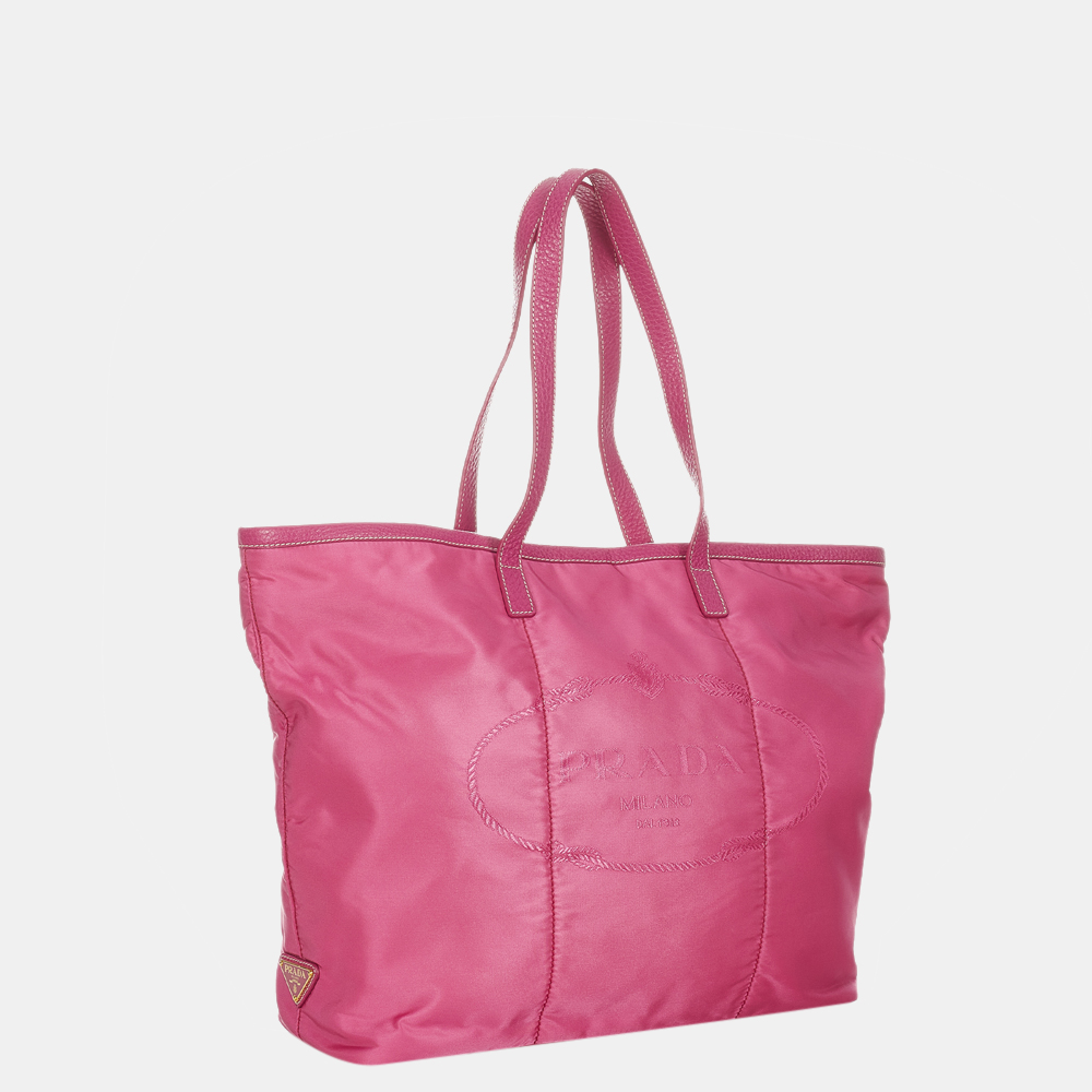 

Prada Pink Tessuto Canapa Tote Bag