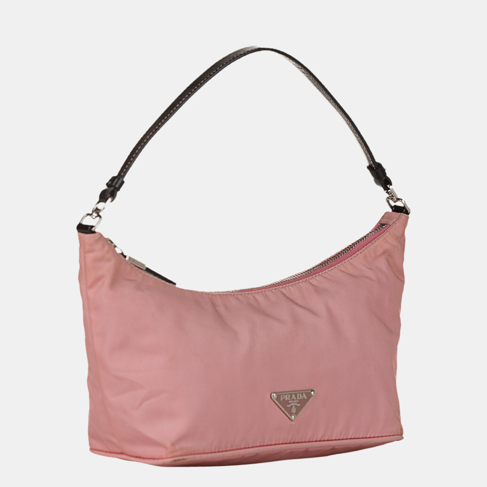 

Prada Pink/Brown Tessuto Baguette