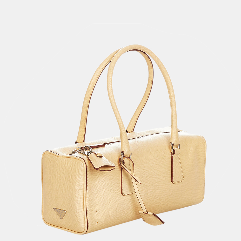 

Prada Yellow Saffiano Handbag