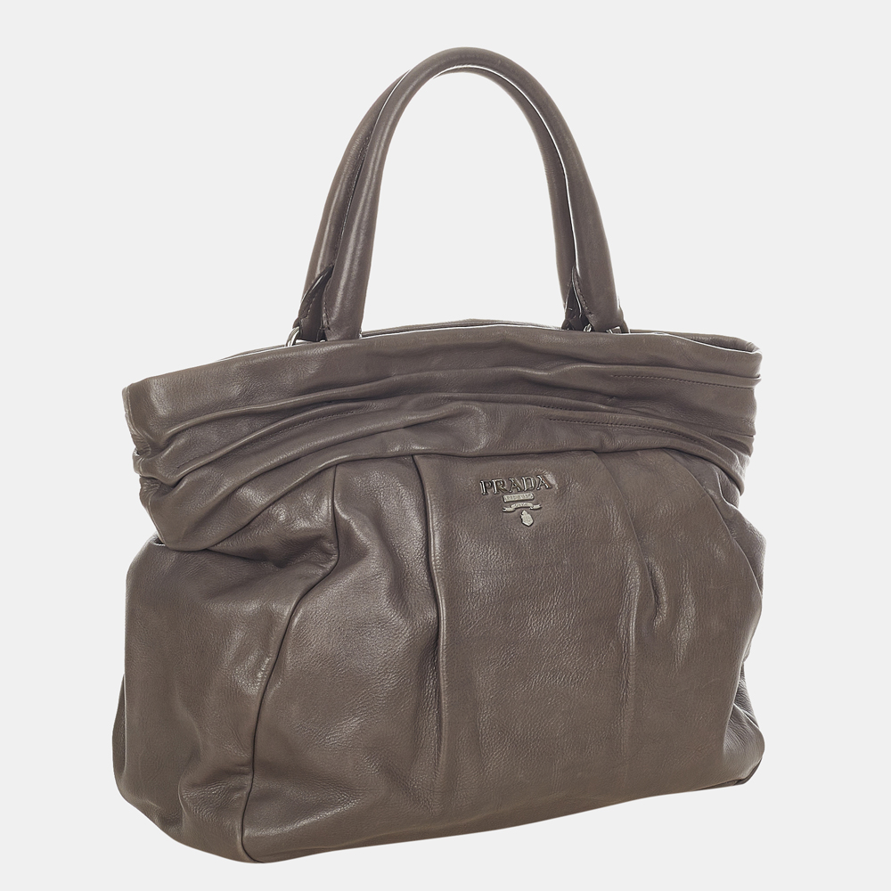 

Prada Brown Leather Tote Bag