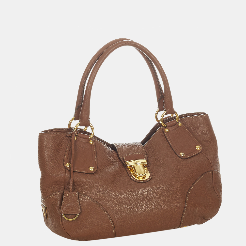 

Prada Brown Leather Handbag