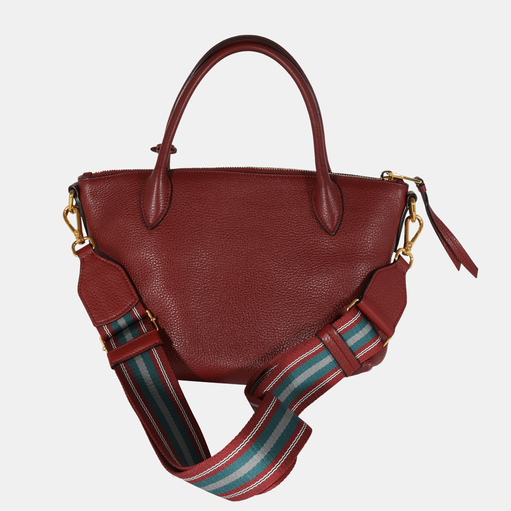 

Prada Red Leather Vitello Diano Shoulder Bag