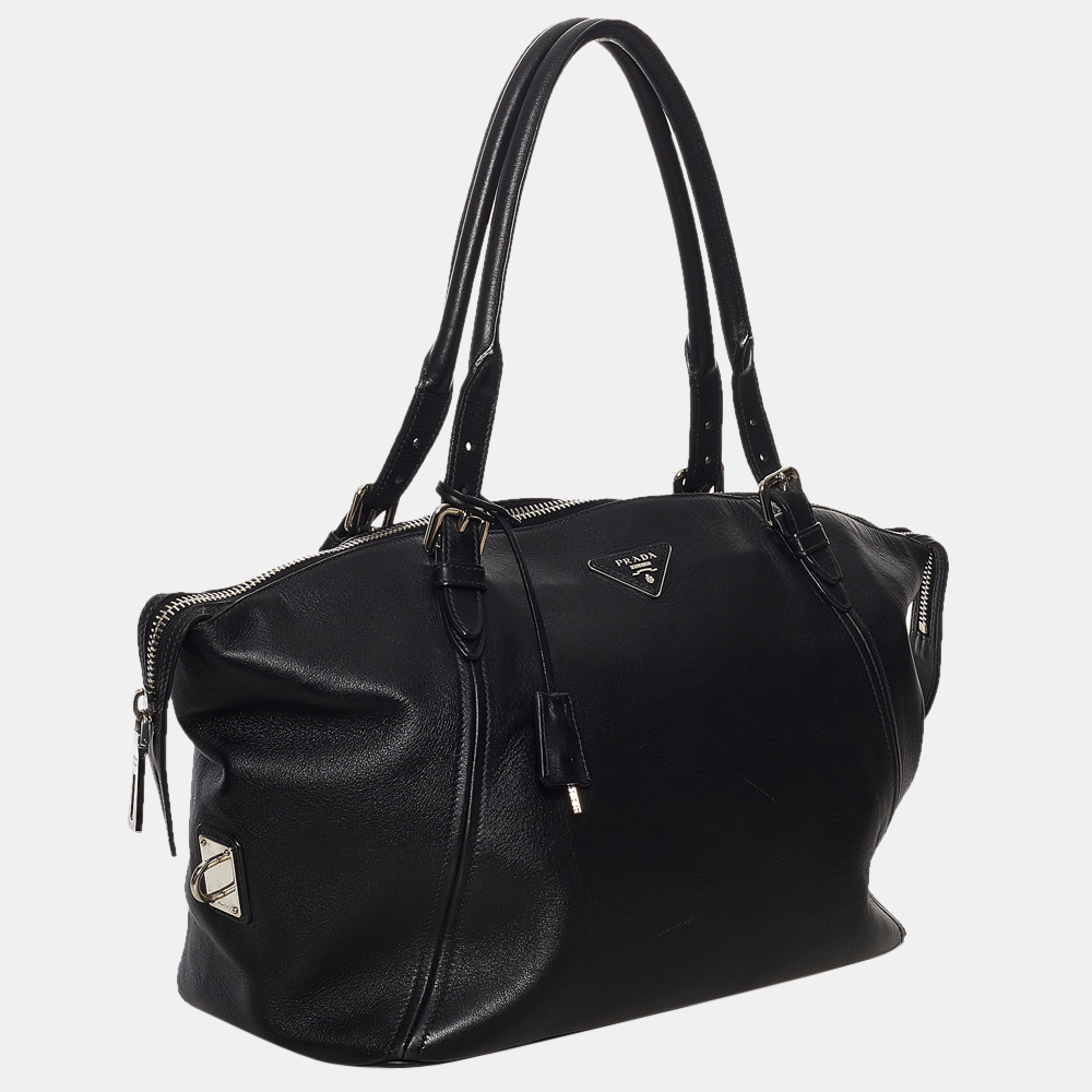 

Prada Black Leather Tote Bag