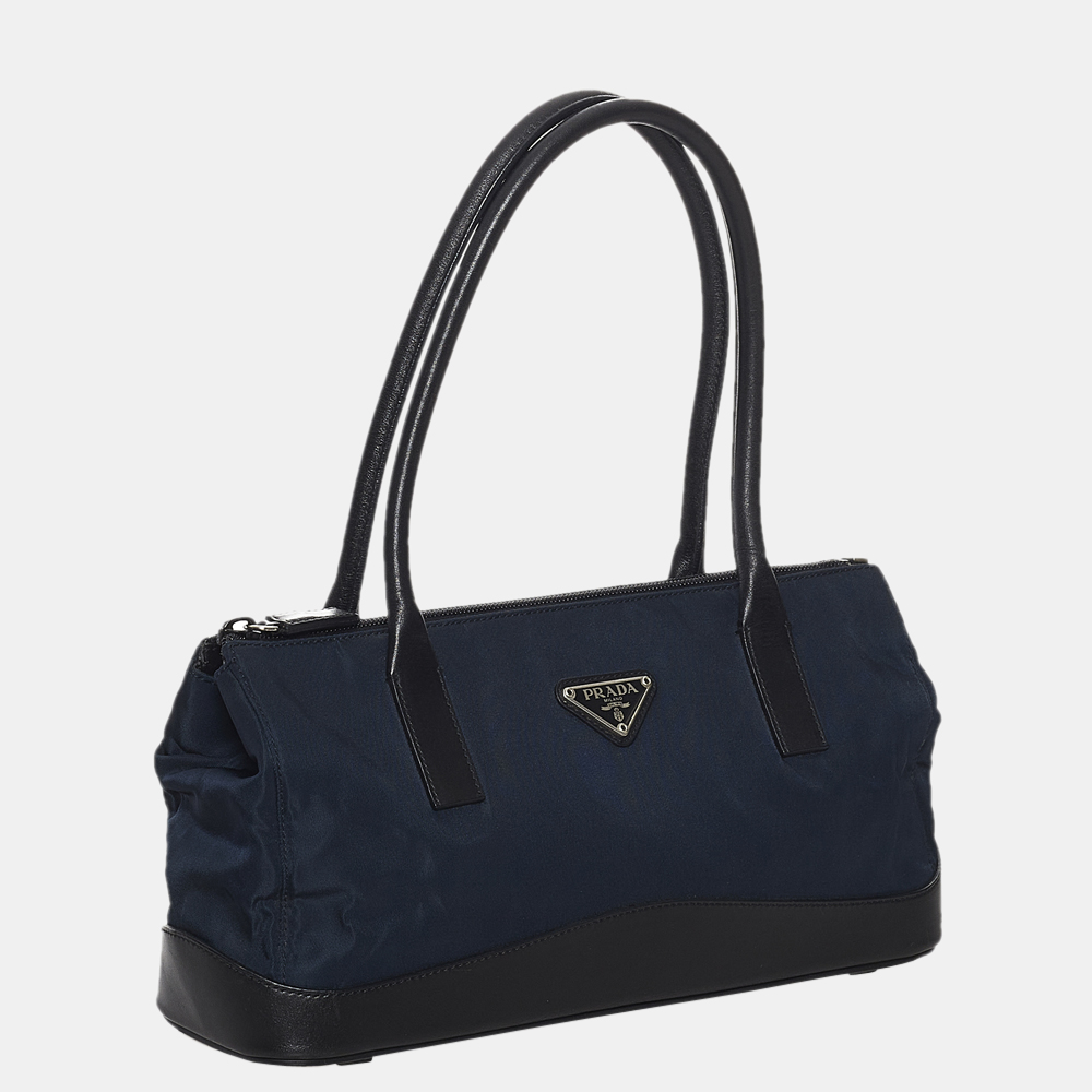 

Prada Black/Blue Tessuto Handbag