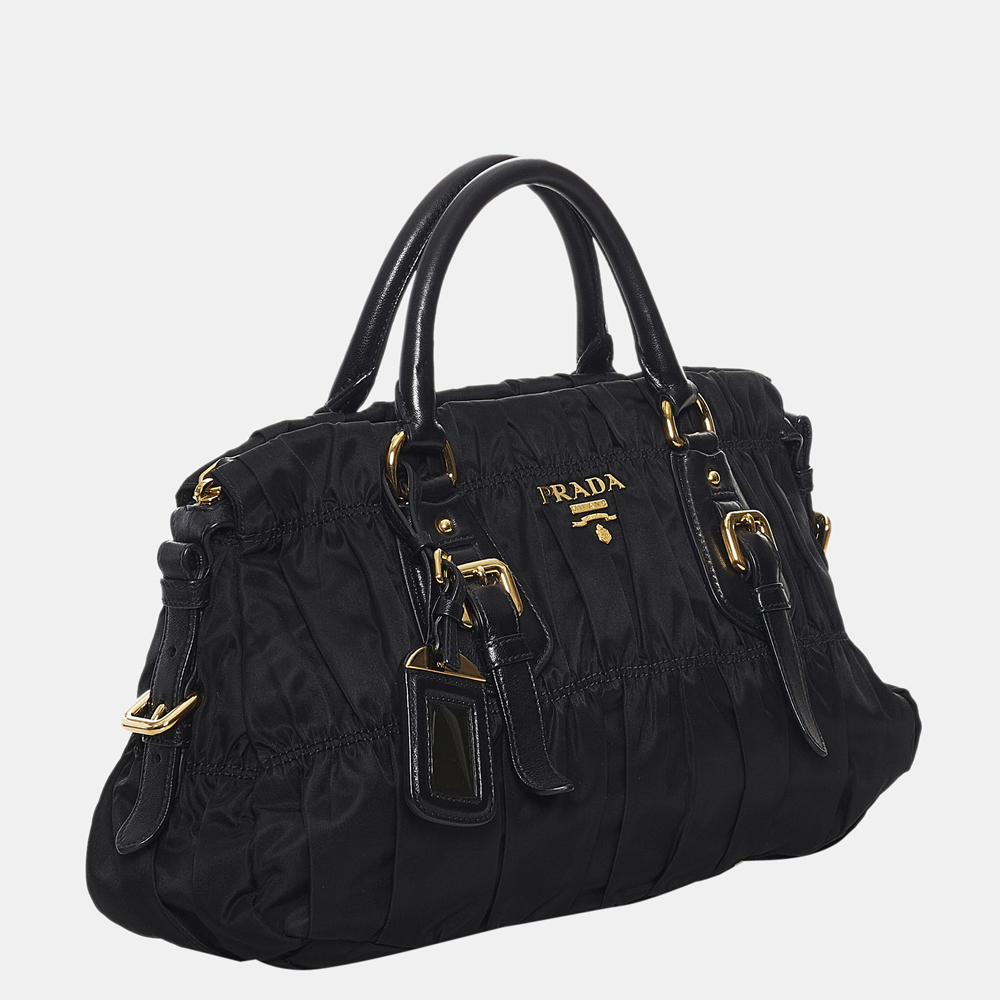 

Prada Black Tessuto Gaufre Handbag