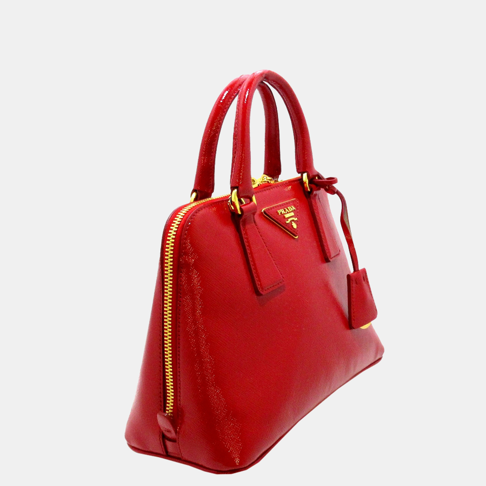 

Prada Red Saffiano Promenade Satchel