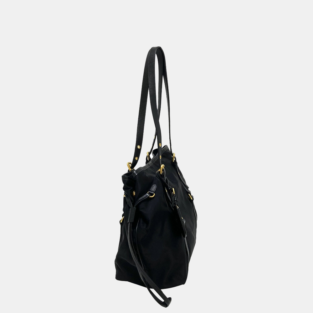 

Prada Black Tessuto Drawstring Tote Bag
