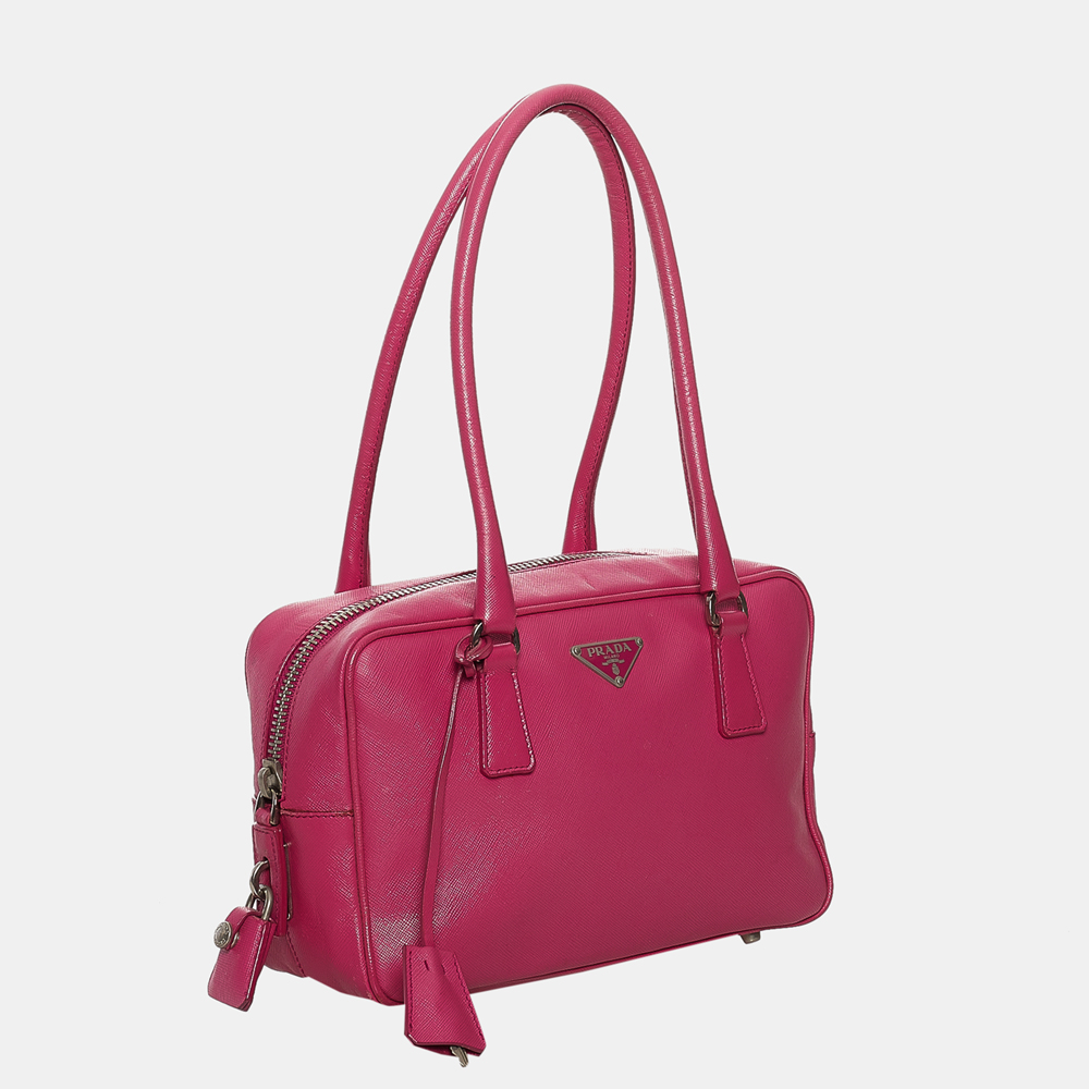 

Prada Pink Saffiano Handbag