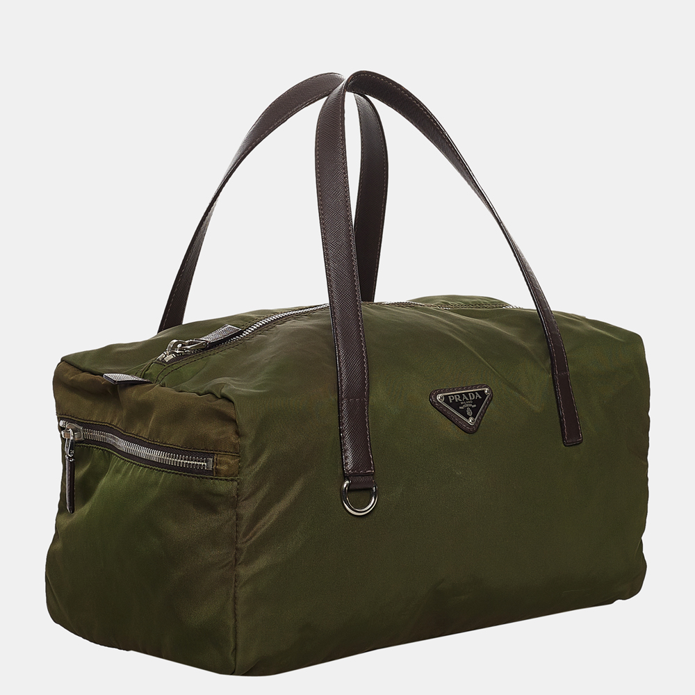 

Prada Green Tessuto Boston Bag