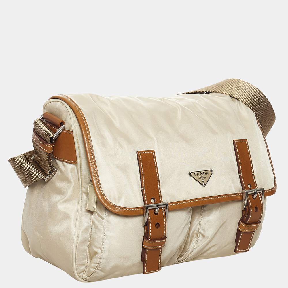 

Prada Beige/Brown Tessuto Crossbody Bag
