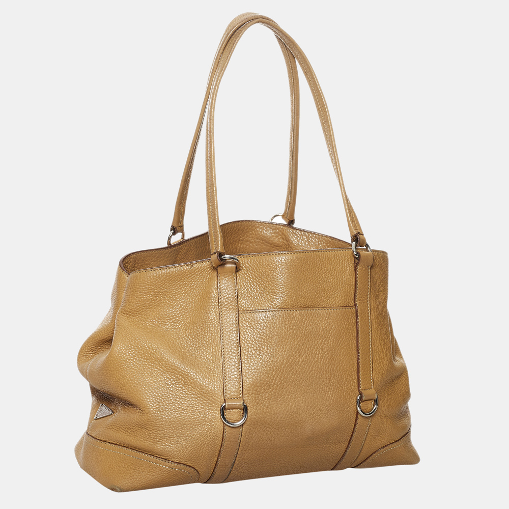 

Prada Brown Leather Tote Bag