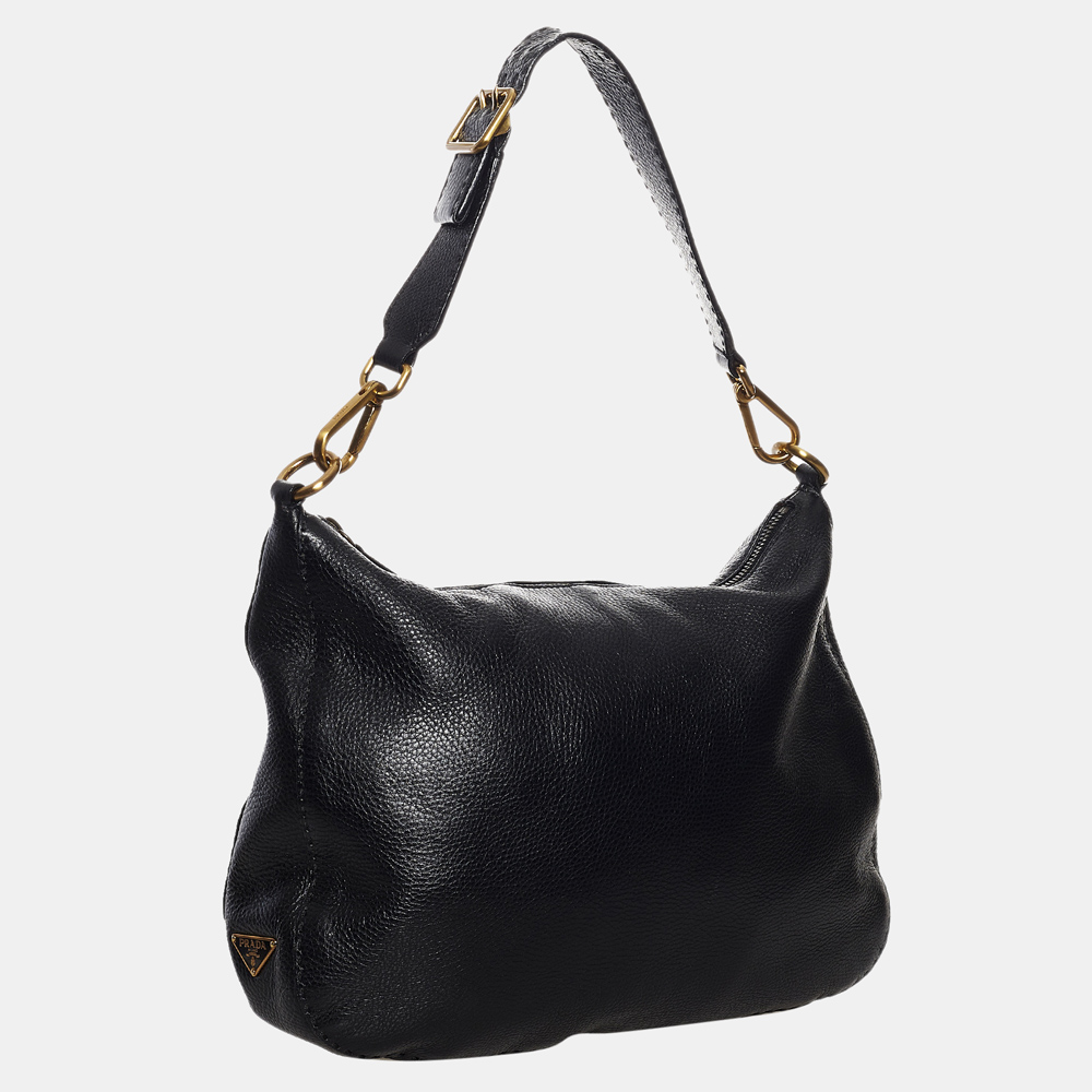 

Prada Black Leather Tote Bag