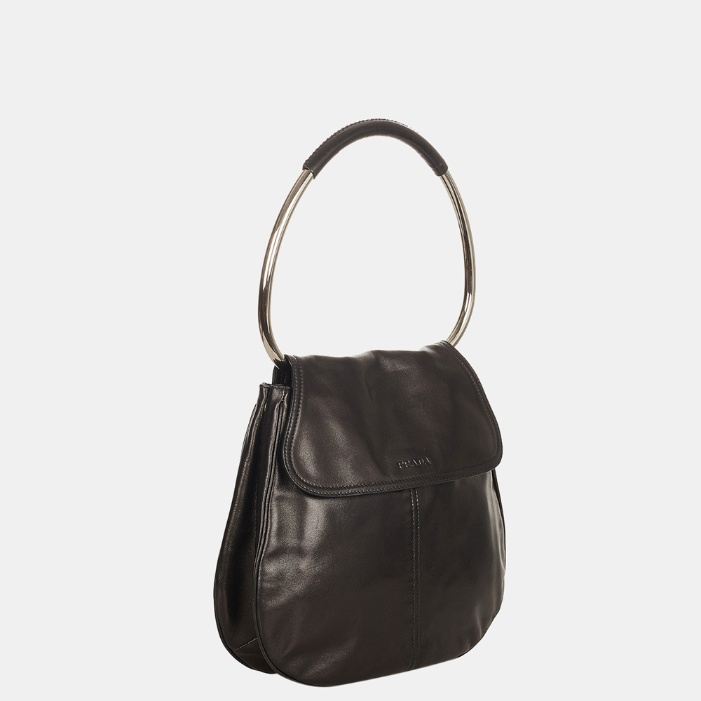 

Prada Black Leather Shoulder Bag
