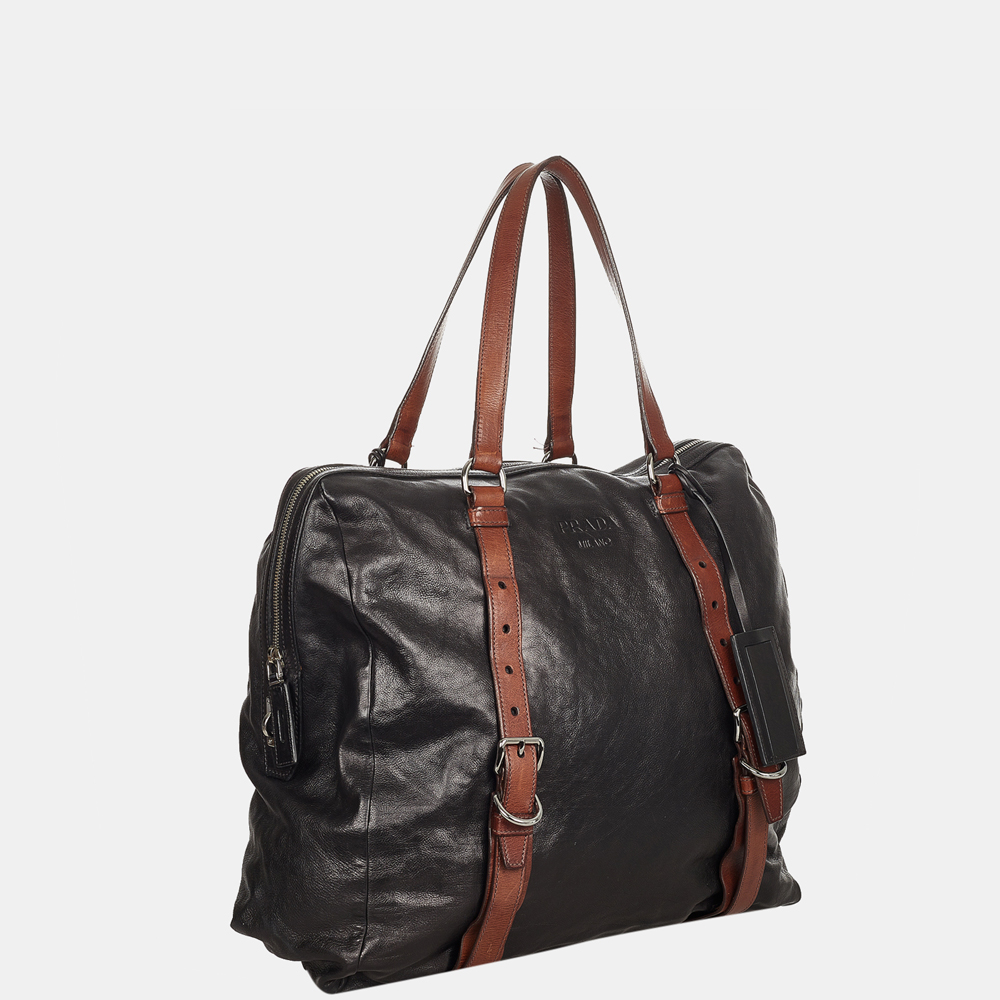

Prada Black Leather Tote Bag