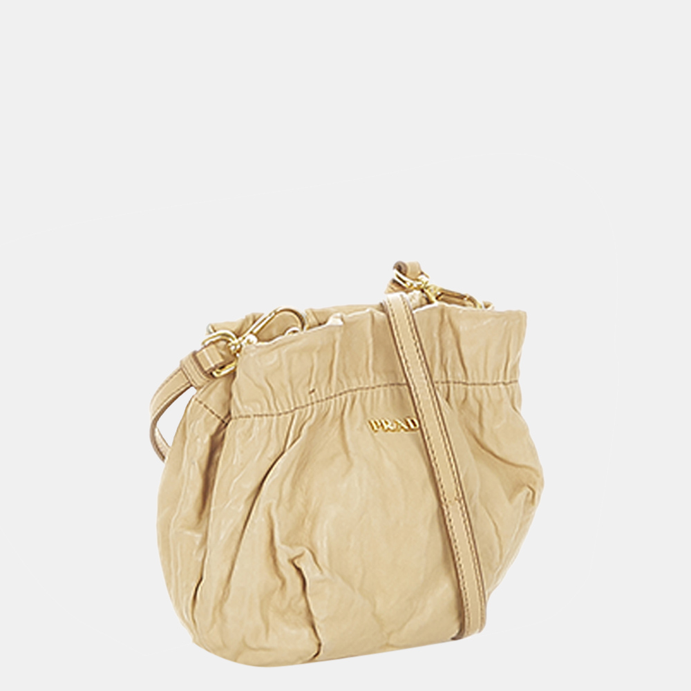 

Prada Beige Leather Crossbody Bag
