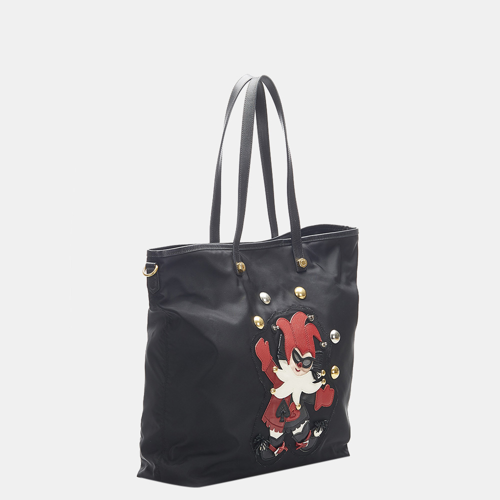 

Prada Black/Red Tessuto Clown Tote Bag